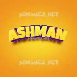 ashman in Orange Toon style - 3D name wallpaper
