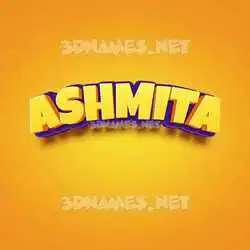 ashmita in Orange Toon style - 3D name wallpaper