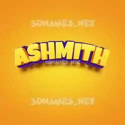 ashmith in Orange Toon style - 3D name wallpaper