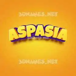 aspasia in Orange Toon style - 3D name wallpaper