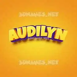 audilyn in Orange Toon style - 3D name wallpaper