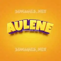 aulene in Orange Toon style - 3D name wallpaper