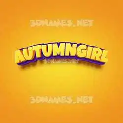autumngirl in Orange Toon style - 3D name wallpaper