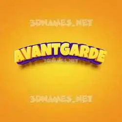 avantgarde in Orange Toon style - 3D name wallpaper