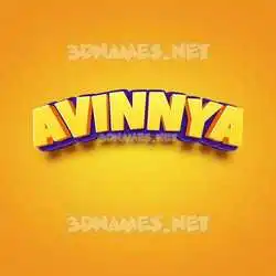 avinnya in Orange Toon style - 3D name wallpaper