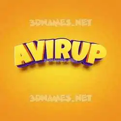 avirup in Orange Toon style - 3D name wallpaper