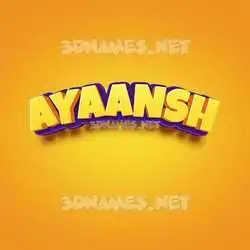 ayaansh in Orange Toon style - 3D name wallpaper
