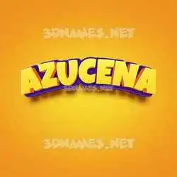 azucena in Orange Toon style - 3D name wallpaper