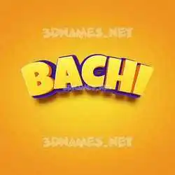 bachi in Orange Toon style - 3D name wallpaper