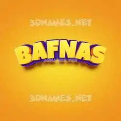 bafnas in Orange Toon style - 3D name wallpaper