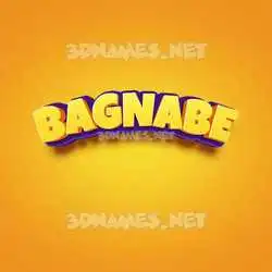 bagnabe in Orange Toon style - 3D name wallpaper