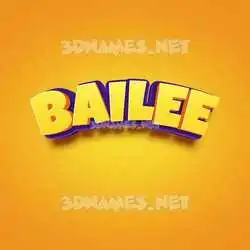 bailee in Orange Toon style - 3D name wallpaper