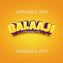 balaaji in Orange Toon style - 3D name wallpaper