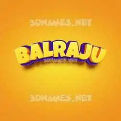 balraju in Orange Toon style - 3D name wallpaper