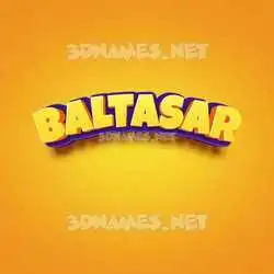 baltasar in Orange Toon style - 3D name wallpaper