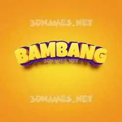 bambang in Orange Toon style - 3D name wallpaper