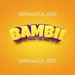 bambii in Orange Toon style - 3D name wallpaper