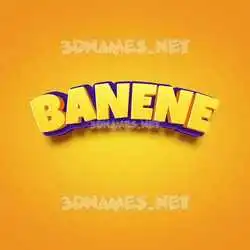 banene in Orange Toon style - 3D name wallpaper