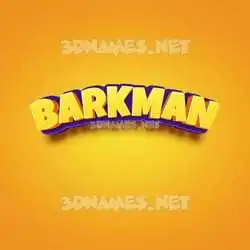 barkman in Orange Toon style - 3D name wallpaper