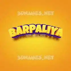 barpaliya in Orange Toon style - 3D name wallpaper