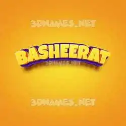 basheerat in Orange Toon style - 3D name wallpaper