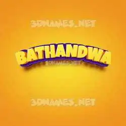 bathandwa in Orange Toon style - 3D name wallpaper
