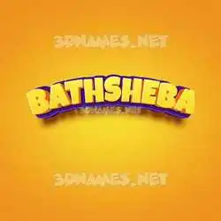 bathsheba in Orange Toon style - 3D name wallpaper