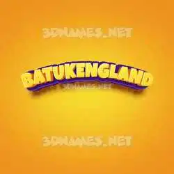 batukengland in Orange Toon style - 3D name wallpaper
