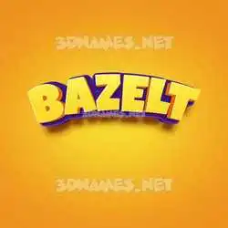 bazelt in Orange Toon style - 3D name wallpaper