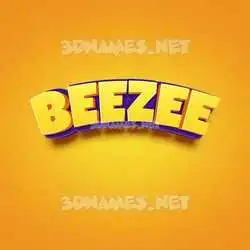 beezee in Orange Toon style - 3D name wallpaper