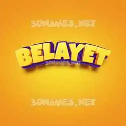 belayet in Orange Toon style - 3D name wallpaper