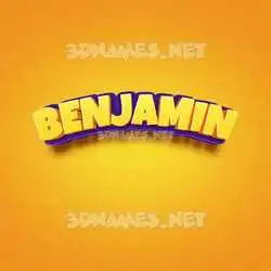 benjamin in Orange Toon style - 3D name wallpaper