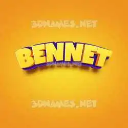 bennet in Orange Toon style - 3D name wallpaper