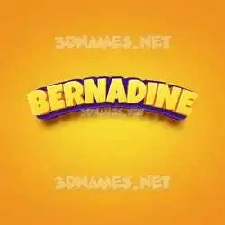 bernadine in Orange Toon style - 3D name wallpaper