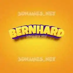 bernhard in Orange Toon style - 3D name wallpaper
