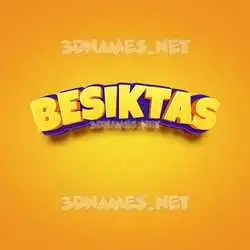 besiktas in Orange Toon style - 3D name wallpaper
