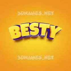 besty in Orange Toon style - 3D name wallpaper