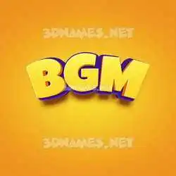 bgm in Orange Toon style - 3D name wallpaper