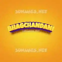bhagchandani in Orange Toon style - 3D name wallpaper