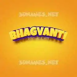 bhagvanti in Orange Toon style - 3D name wallpaper