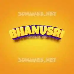 bhanusri in Orange Toon style - 3D name wallpaper