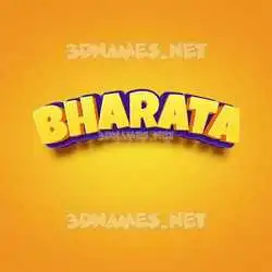 bharata in Orange Toon style - 3D name wallpaper