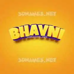bhavni in Orange Toon style - 3D name wallpaper