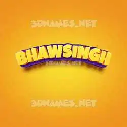 bhawsingh in Orange Toon style - 3D name wallpaper