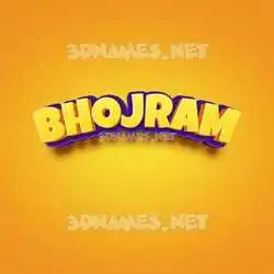 bhojram in Orange Toon style - 3D name wallpaper