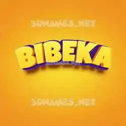 bibeka in Orange Toon style - 3D name wallpaper