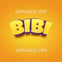 bibi in Orange Toon style - 3D name wallpaper