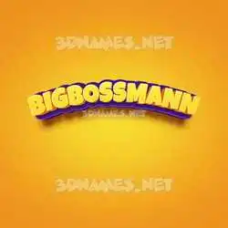 bigbossmann in Orange Toon style - 3D name wallpaper