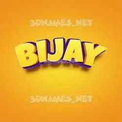 bijay in Orange Toon style - 3D name wallpaper