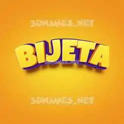 bijeta in Orange Toon style - 3D name wallpaper